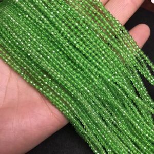 Magicun Crystal~Wholesale green crystal faceted chamfer beads jewelry accessories Semi-finished products with beads diy bracelet accessories