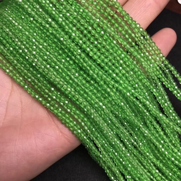 Magicun Crystal~Wholesale green crystal faceted chamfer beads jewelry accessories Semi-finished products with beads diy bracelet accessories