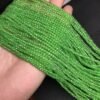 Magicun Crystal~Wholesale green crystal faceted chamfer beads jewelry accessories Semi-finished products with beads diy bracelet accessories