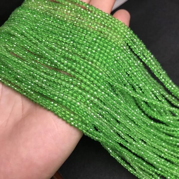 Magicun Crystal~Wholesale green crystal faceted chamfer beads jewelry accessories Semi-finished products with beads diy bracelet accessories