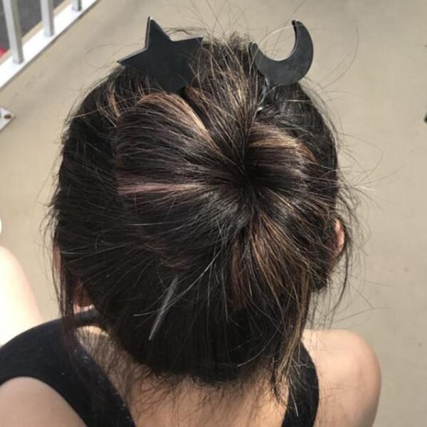 Wicca Crescent Hair Stick   Celestial Witchcraft Accessories Viking Witch Headdress Hairpin Punk Pagan Gift