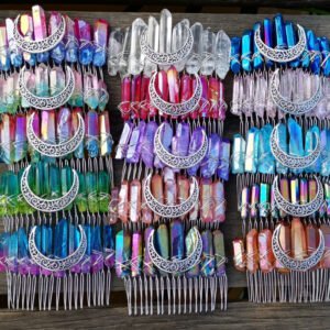 Wicca-Hair-Accessories-Raw-Natural-Crystal-Moon-Mermaid-Hair-Comb-Witchcraft-Accessories-Bridal-Party-Decoration-Gift Wicca Raw Natural Crystal Moon Mermaid Hair Comb Witchcraft Accessories Bridal Party Decoration Gift