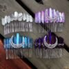 Wicca  Raw Natural Crystal Moon Mermaid Hair Comb Witchcraft Accessories Bridal Party Decoration Gift