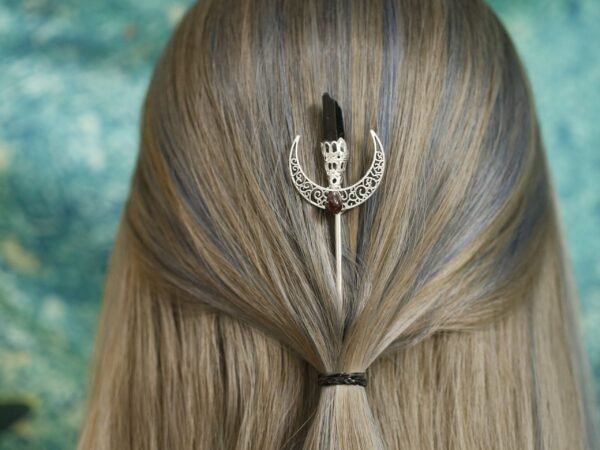 Wicca Moon Birth Crystal Hairpin Witch Colorful Quartz Hair Stick Bridesmaid Party Jewelry  Jewelry Gift FZ-10