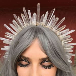 Magic Wicca~Wicca Raw crystal crown witch party bridal witchcraft accessories wedding bridesmaid jewelry hair accessories gift