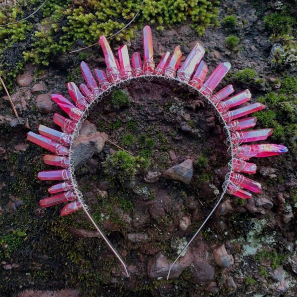 Magic Wicca~Wicca Raw crystal crown witch party bridal witchcraft accessories wedding bridesmaid jewelry hair accessories gift