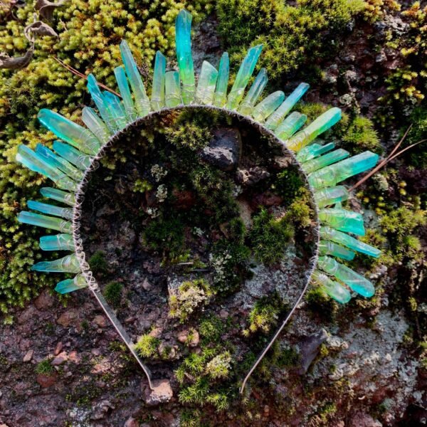 Magic Wicca~Wicca Raw crystal crown witch party bridal witchcraft accessories wedding bridesmaid jewelry hair accessories gift