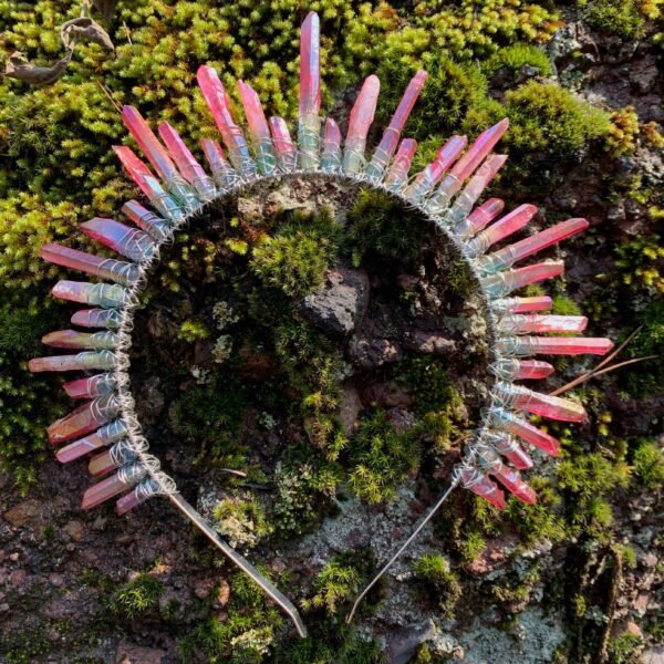 Magic Wicca~Wicca Raw crystal crown witch party bridal witchcraft accessories wedding bridesmaid jewelry hair accessories gift