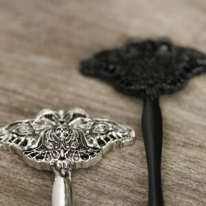 Wicca accessories death moth hairpin skull hair stick witch accessories  headdress wand Gothic special gift