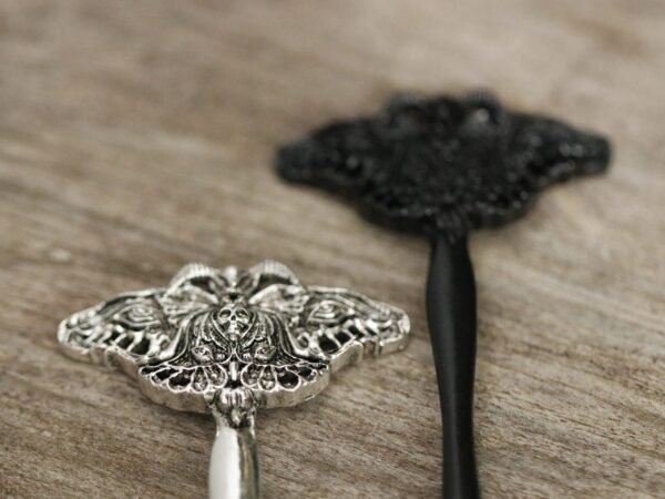 Wicca accessories death moth hairpin skull hair stick witch accessories  headdress wand Gothic special gift
