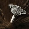 Wicca accessories death moth hairpin skull hair stick witch accessories  headdress wand Gothic special gift