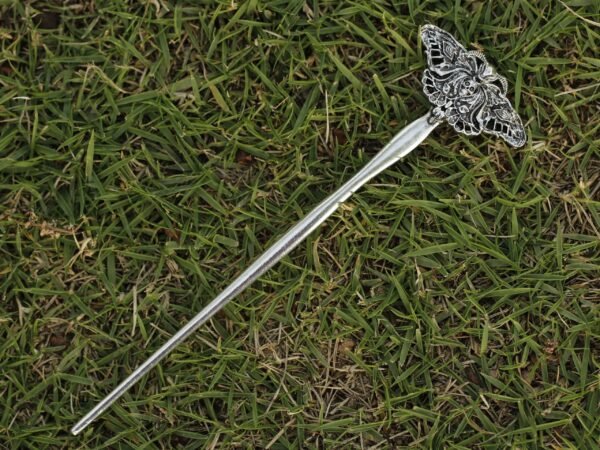 Wicca accessories death moth hairpin skull hair stick witch accessories  headdress wand Gothic special gift