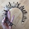 Magic Wicca~Wicca raw crystal crown headband black line black headband goddess crown girlfriend party gift