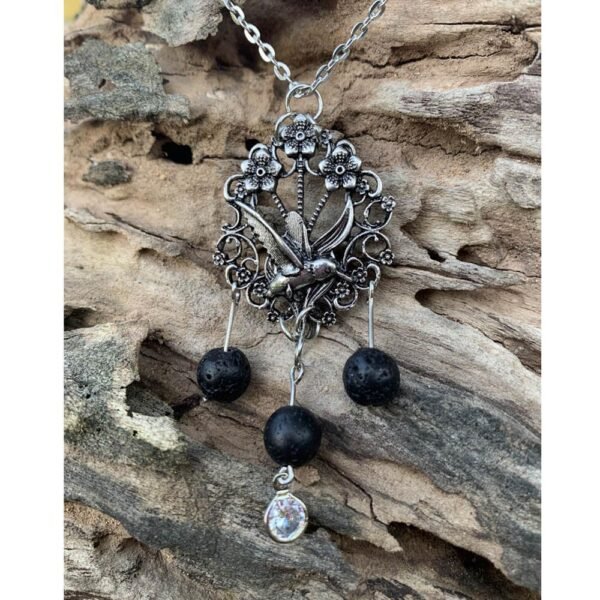 Wicca volcanic stone, bird of life,Flower, earrings, girlfriends, Witchcraft Accessories gifts for her