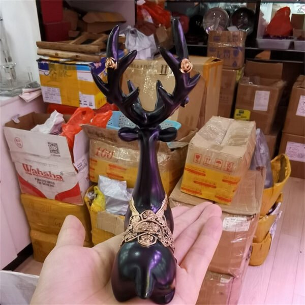 Wind Chimes Elk Sika Deer Crystal Ball Resin Base Shpere Display Stand Creative Crafts Gift Room Decor Suitable for 3-5cm Ball