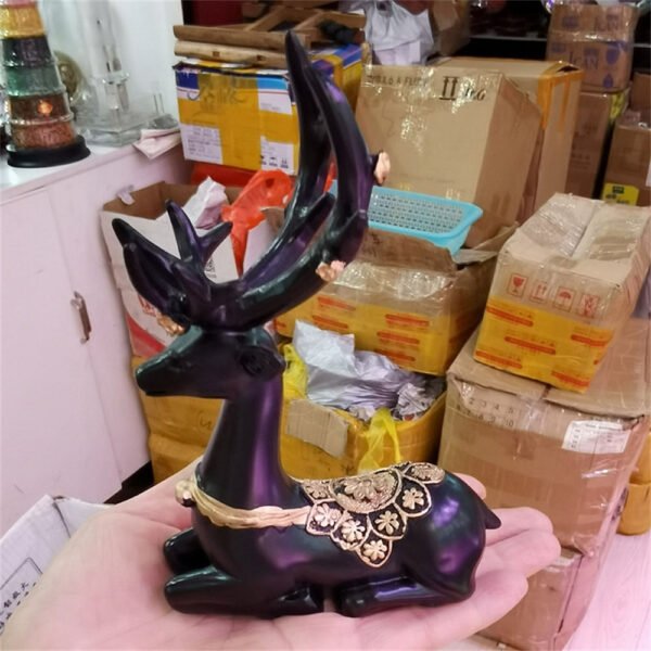 Wind Chimes Elk Sika Deer Crystal Ball Resin Base Shpere Display Stand Creative Crafts Gift Room Decor Suitable for 3-5cm Ball