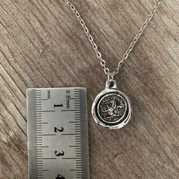 Witch Accession Be a Lion - From Here I Rise Lion Wax Seal Necklace Wicca Gift Pendant