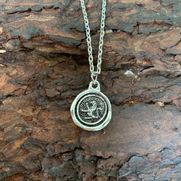 Witch Accession Be a Lion - From Here I Rise Lion Wax Seal Necklace Wicca Gift Pendant