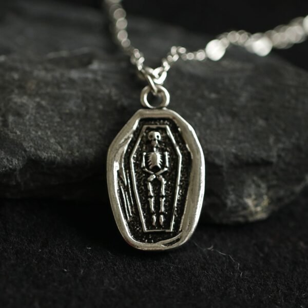 Witch Accessories Memento Mori, Memento Vivere - Skeleton Pendant Skull pendant Wicca skull necklace Gift