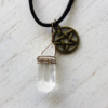 Witch Accessories Raw crystal five-pointed star necklace Five-pointed star necklace,Sweater chain, Wicca jewelry, gems, gifts