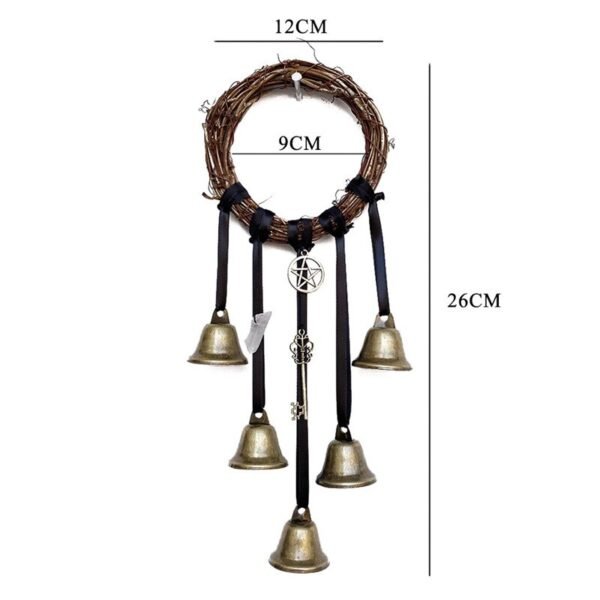 Witch Bells Protection For Door Knob Hanger Wind Chimes Witchy Things Clear Negative Energy Witchcraft Wicca Supplies For Home D  Wall Decor