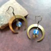 Witch Brass Moonstone Crecent Moon Earrings Celestial Astronomy Boho Hippies Jewelry  for Her Beautifu Fashion Trend