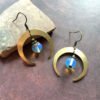 Witch Brass Moonstone Crecent Moon Earrings Celestial Astronomy Boho Hippies Jewelry  for Her Beautifu Fashion Trend