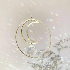 Witch-Crescent-Moon-Crystal-Prism-Sun-Catcher-Wall-Hanging-Occult-Decor-Celestial-Witchcraft Witch Crescent Moon Crystal Prism Sun Catcher Wall Hanging Occult Decor Celestial Witchcraft