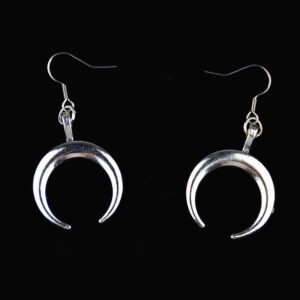 Witch Crescent Moon Earrings Pagan Gothic Jewelry Goddess Mysterious Gift