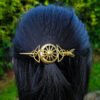 Witch Crescent Moon Sun with Celtics Knot Hairpin Pagan Wiccan Hairstick Wiccan Hair Jewelry For Gift