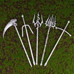 Witch Dead Skull Sun Sword Hair Stick Pagan Occult Protection Hairpin Goddess Hair Jewelry Wicca Gift