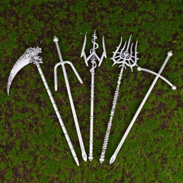 Witch Dead Skull Sun Sword Hair Stick Pagan Occult Protection Hairpin Goddess Hair Jewelry Wicca Gift