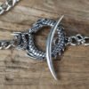 Witch Dragon Snake Crescent Moon Choker Necklace Pagan Wiccan Gothic Jewelry