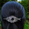 Witch Hairstick Silver Gold Death Head Skull Butterfly Moth Crescent Moon Eagle Gothic Hairpin Wiccan Pagan Hair Jewelry