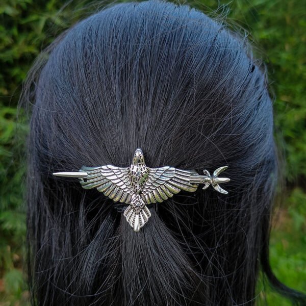 Witch Hairstick Silver Gold Death Head Skull Butterfly Moth Crescent Moon Eagle Gothic Hairpin Wiccan Pagan Hair Jewelry