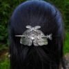 Witch Hairstick Silver Gold Death Head Skull Butterfly Moth Crescent Moon Eagle Gothic Hairpin Wiccan Pagan Hair Jewelry