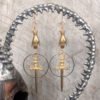 Witch Hand Sword Dangle Earring Pagan Dagger Earrings Gothic Jewelry For Gift