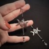 Witch Jewelry Moon Dangle Drop Earrings Crystal Beads Sophisticated Jewellery 2021 NEW Women Gift Fashion Witch Magic Pagan