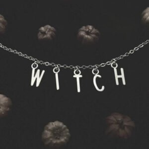 Witch Letter Statement Necklace Magic Mysterious Necklace Wiccan Craft