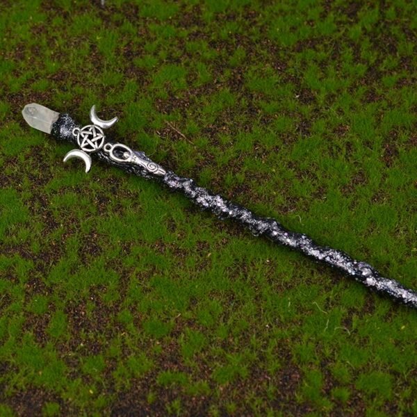 Witch Magic Wand Pagan Triple Crescent Moon Snake Fairy Wands
