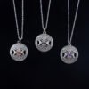 Witch Pentacle Tree of Life Pendant Necklace Triple Moon Crescent Moon Pagan Wiccan Jewelry