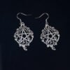 Witch Pentagram Ivy Vine Dangle Drop Earring Wiccan Goth Pagan Jewelry
