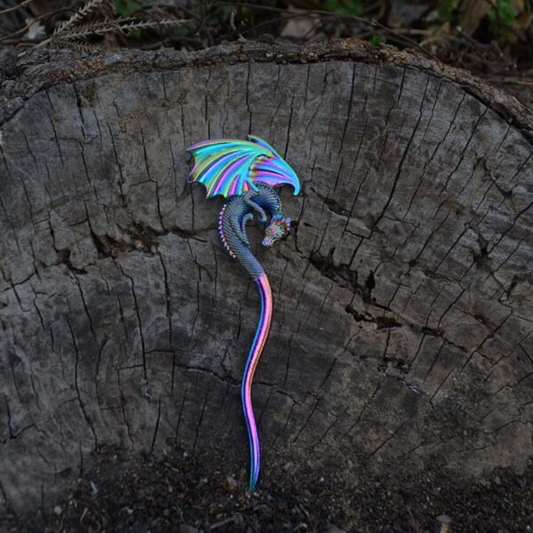 Witch Psychedelic Dargon Butterfly Hair Stick Animal Hairpin Occult Gothic Pagan Wiccan Gift For Women