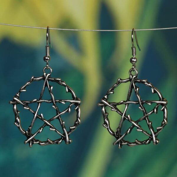 Witch Punk Gothic Life Pentagram Earrings Pagan gift for her