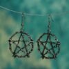 Witch Punk Gothic Life Pentagram Earrings Pagan gift for her