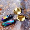 Witch Quartz Rainbow Crystal Earring  Boho Crystal Crown Accessories Jewelry Earrings