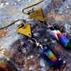 Witch Quartz Rainbow Crystal Earring  Boho Crystal Crown Accessories Jewelry Earrings