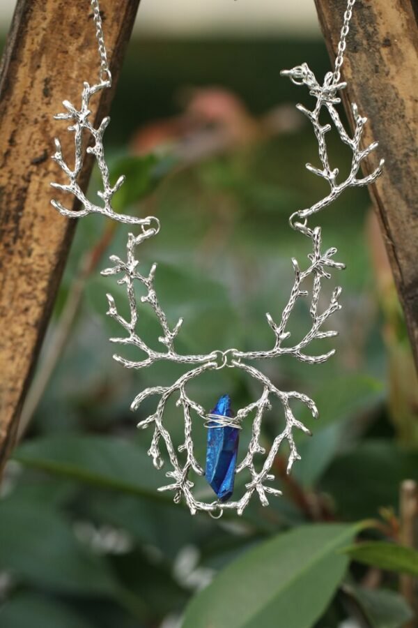 Witch Raw Crystal Magic Forest Queen's Branch Necklace Antler Branch Necklace Elf Necklace Gothic Pagan Magic Jewelry