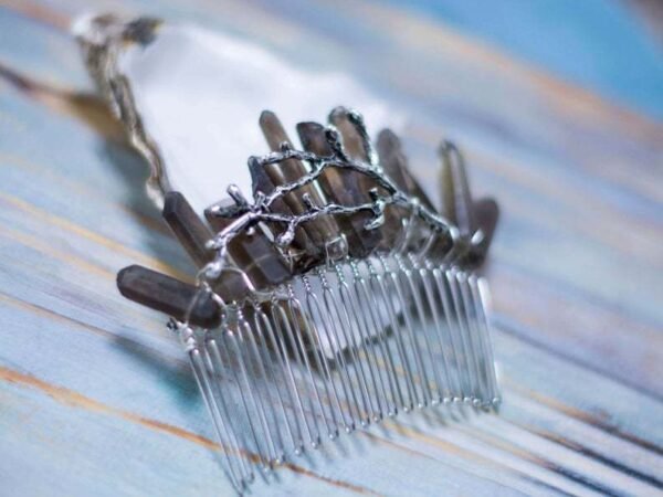 Magic Wicca~Witch Raw crystal headband hair comb antler branch bride birthday party moon hair accessories princess girl honey wedding gift