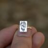 Witch Silver Tarot Ring Occult Hand Moon And Sun Adjustable Ring Wiccan Celestial Jewelry